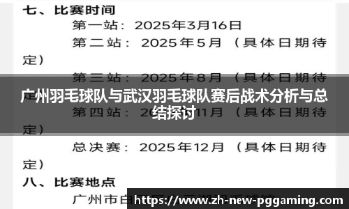 广州羽毛球队与武汉羽毛球队赛后战术分析与总结探讨